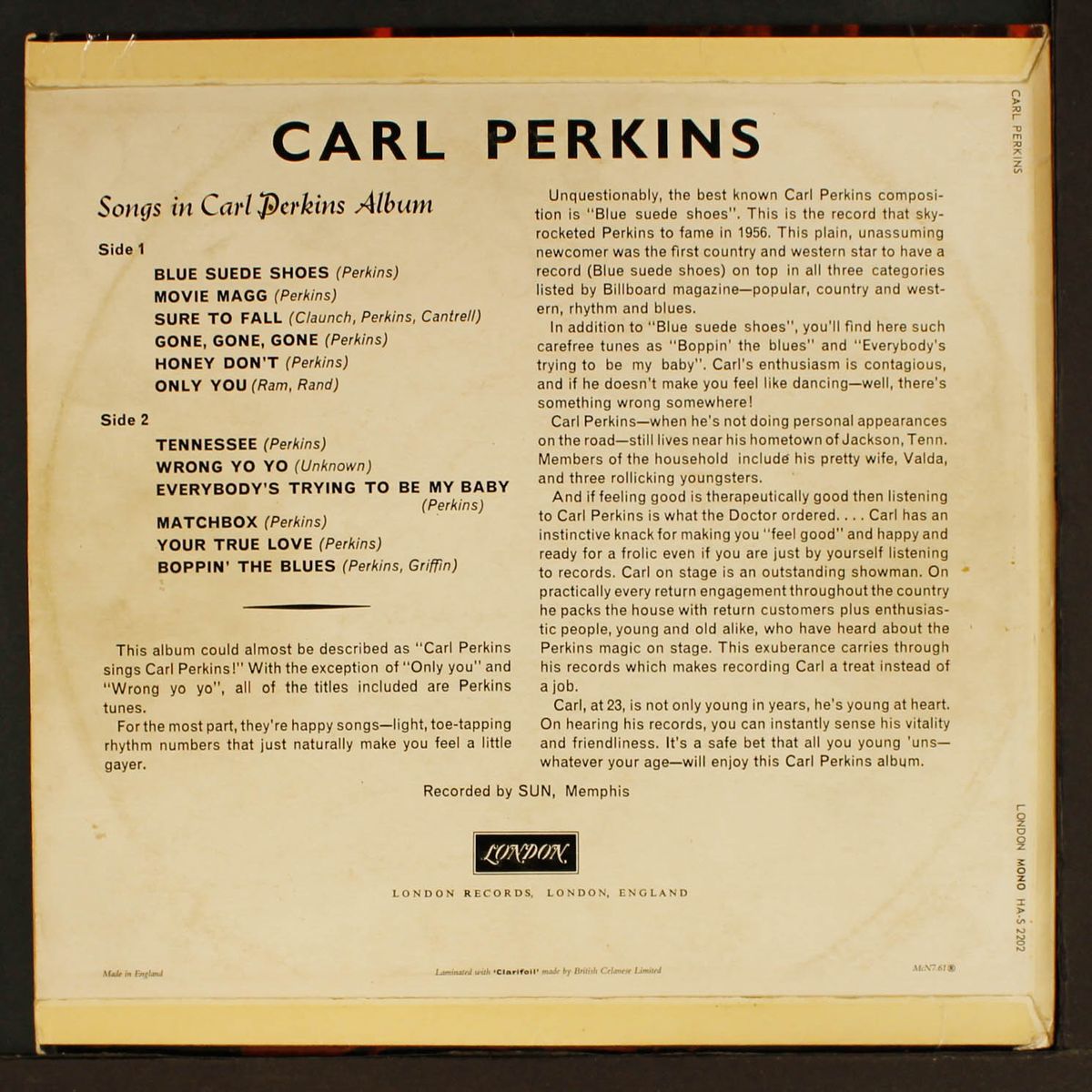 dance album of carl perkins by CARL PERKINS