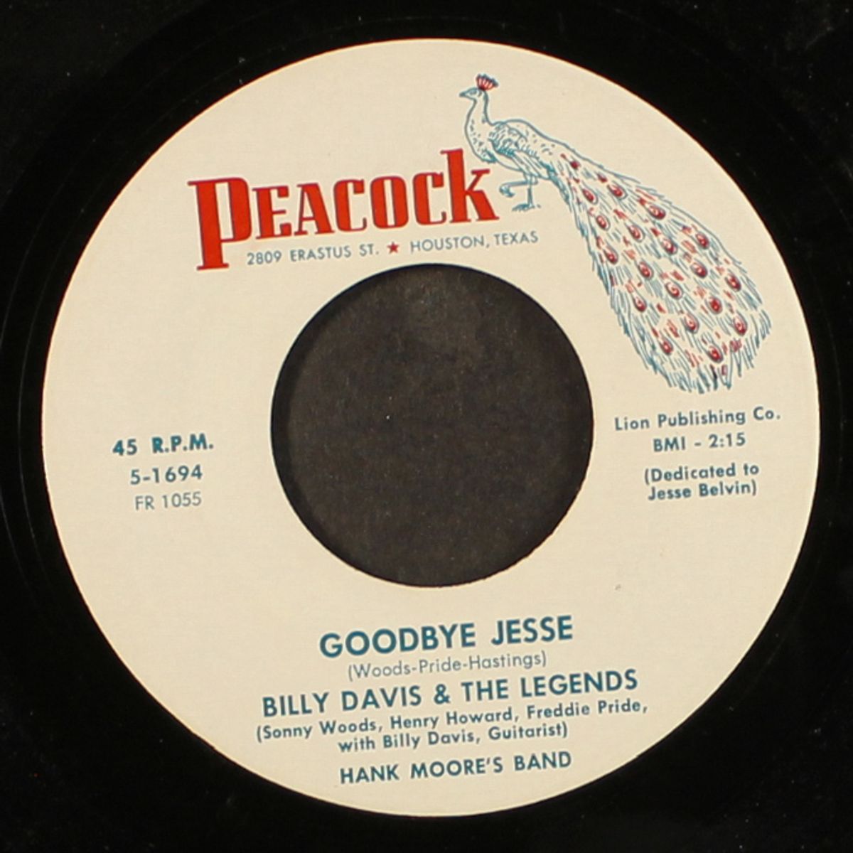 goodbye jesse / spunky onions by BILLY DAVIS & LEGENDS