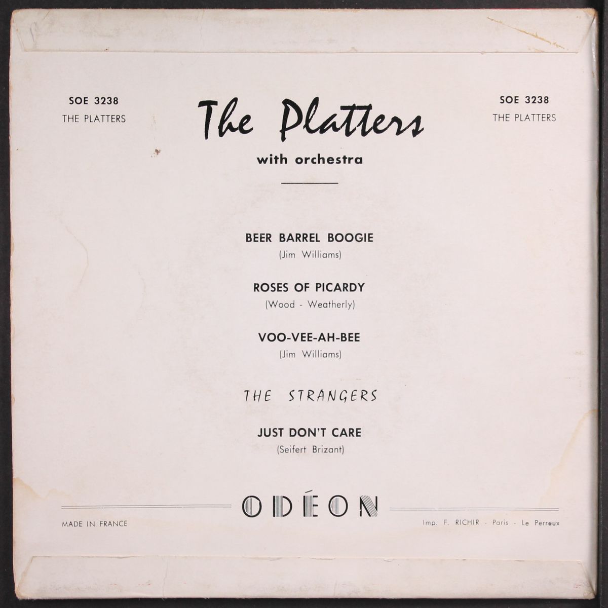 beer barrel boogie / +3 by PLATTERS