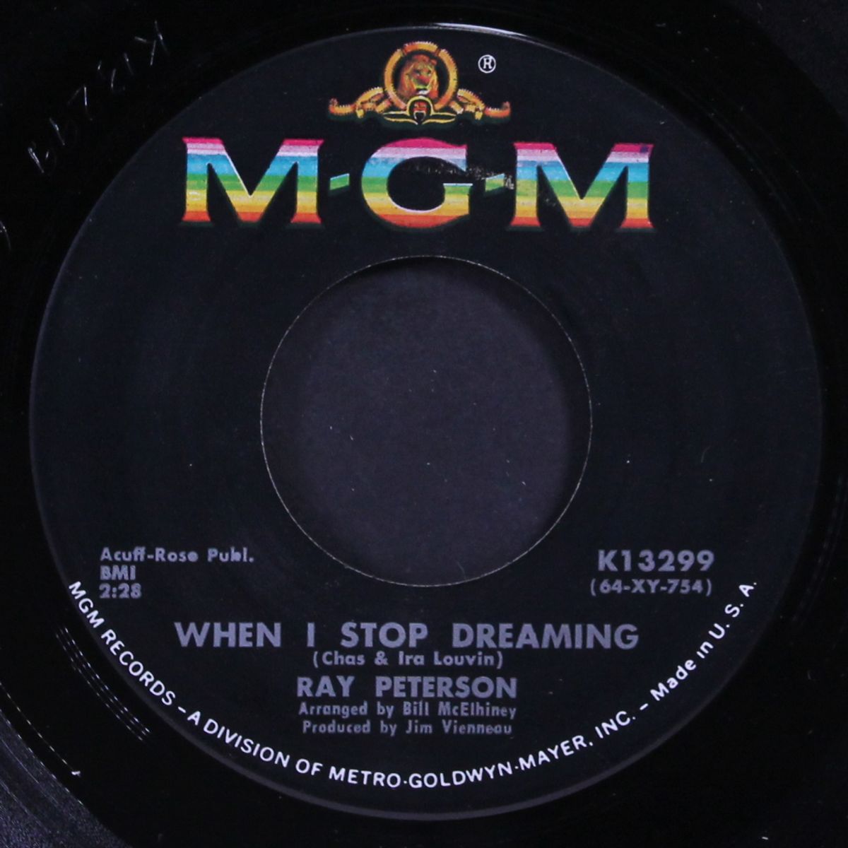 across the street / when i stop dreaming by RAY PETERSON