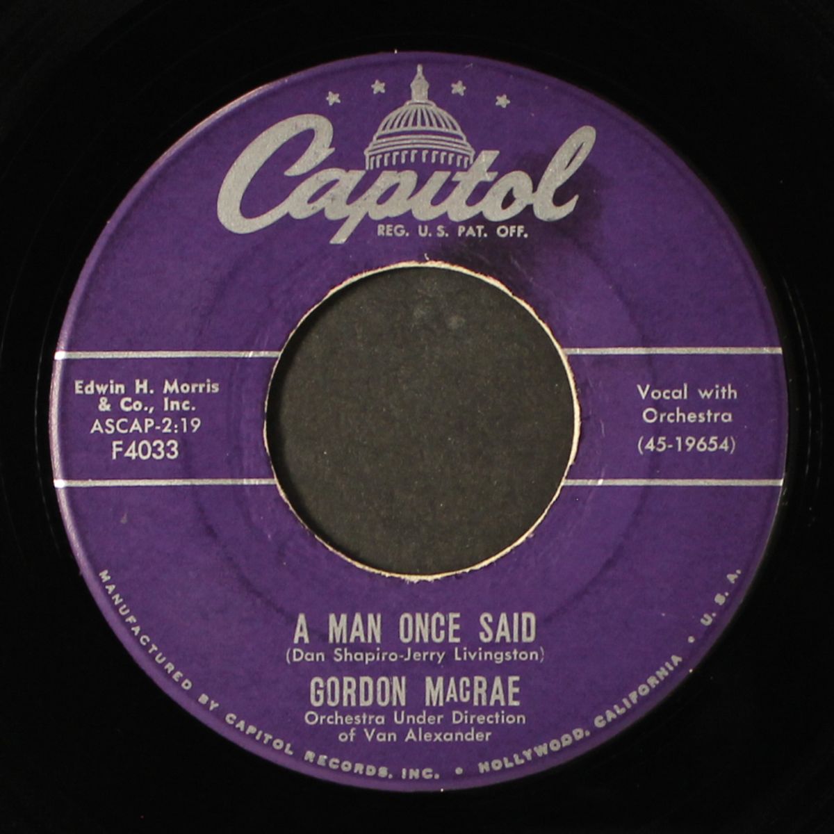 the secret / a man once said by GORDON MACRAE