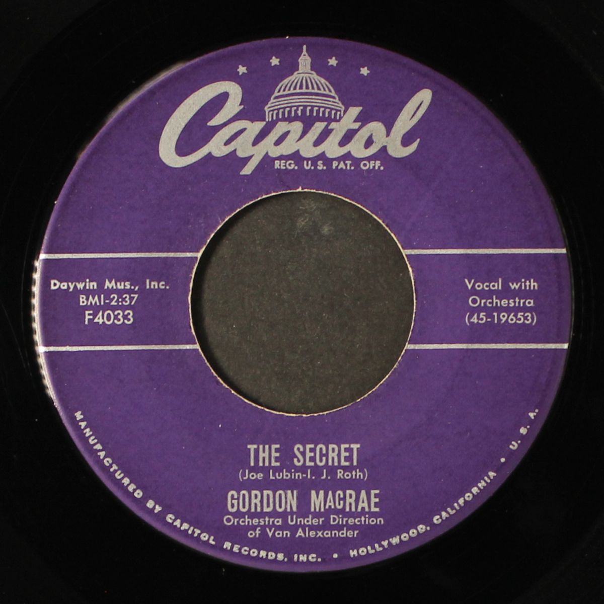 the secret / a man once said by GORDON MACRAE