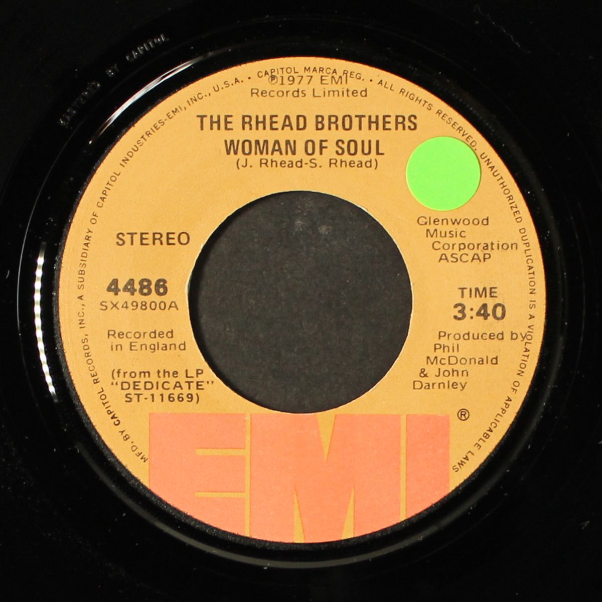 woman of soul / don't hold back by RHEAD BROTHERS