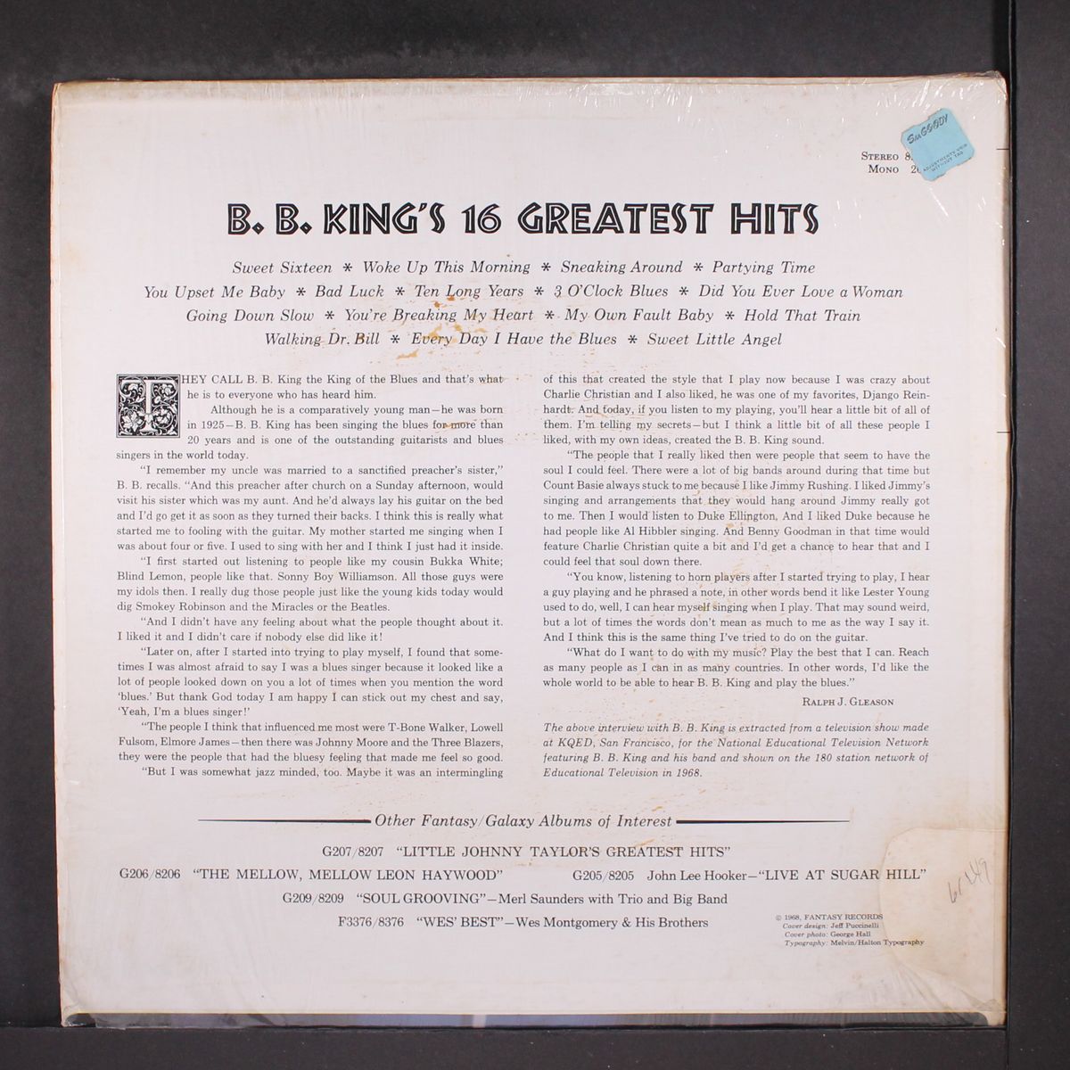 16 greatest hits by B.B. KING