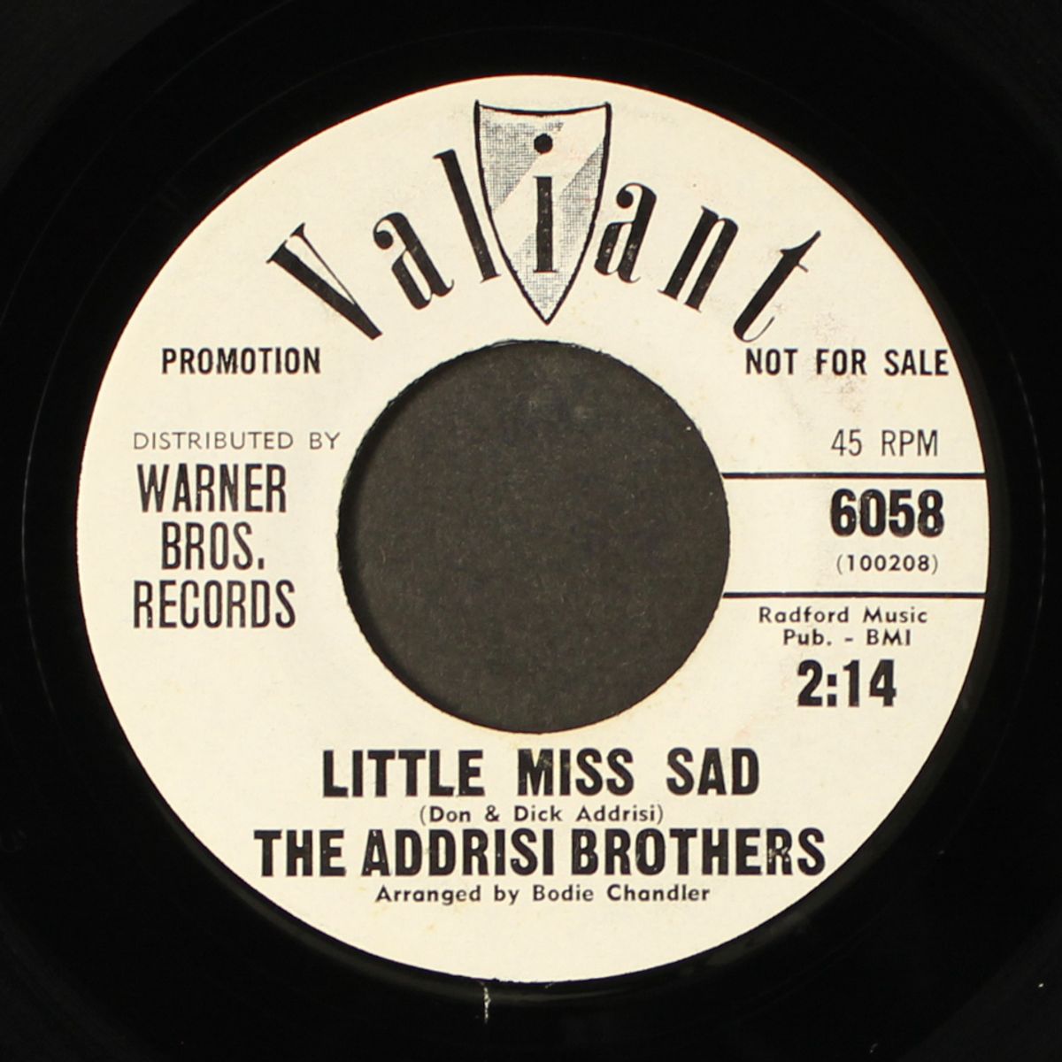 little miss sad / c'mon home baby by ADDRISI BROTHERS