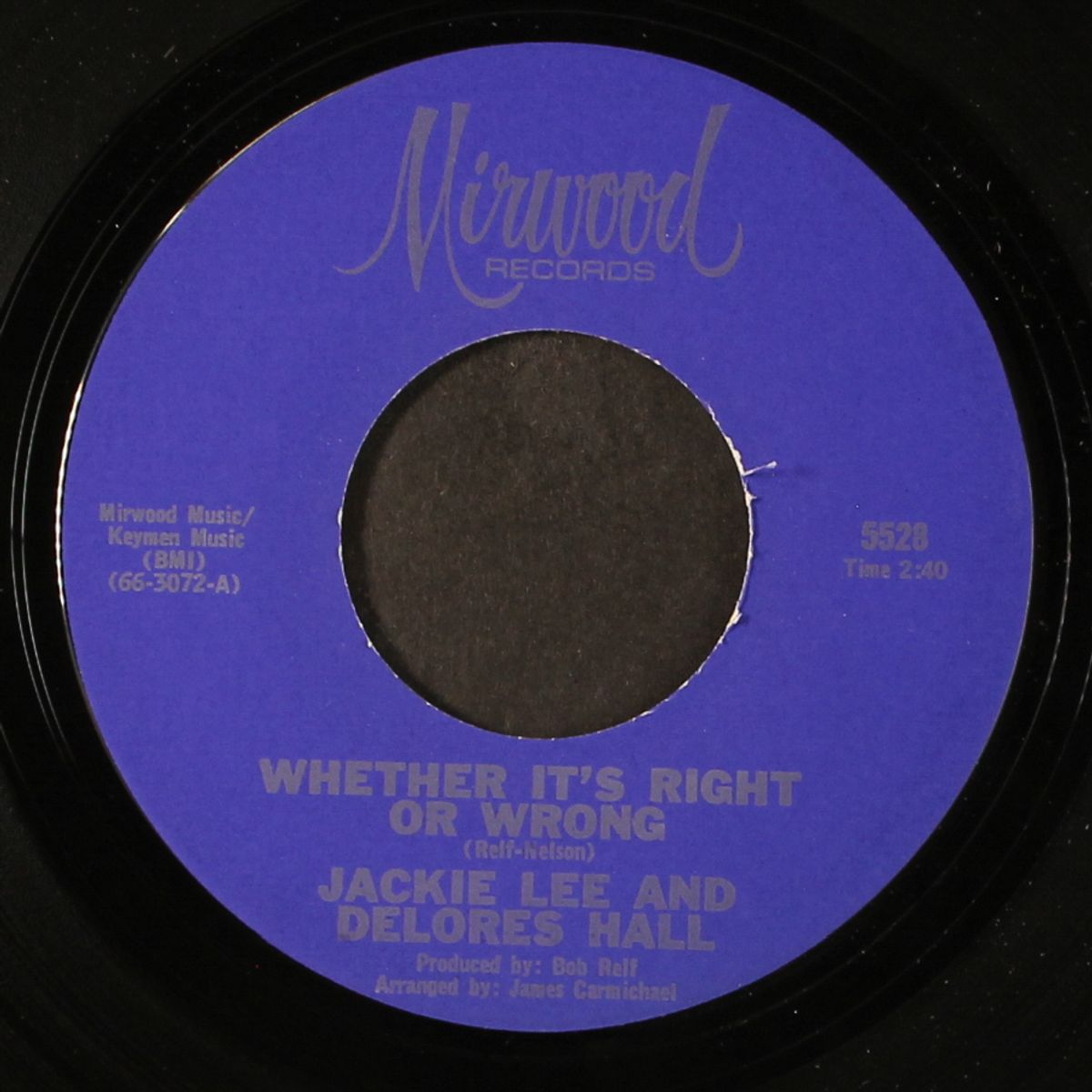 whether it's right or wrong by JACKIE LEE & DELORES HALL