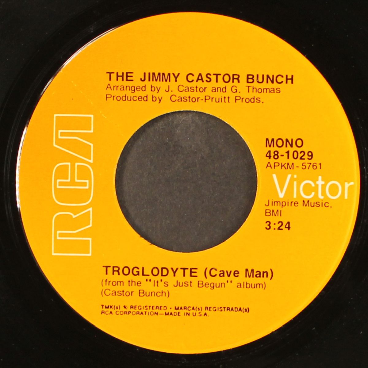troglodyte (cave man) / i promise to remember by JIMMY CASTOR BUNCH