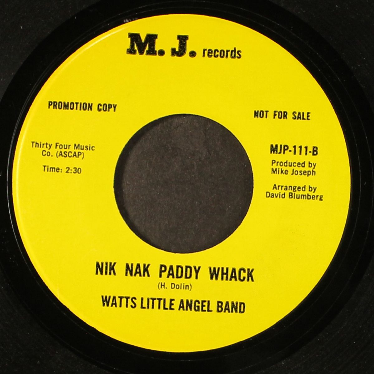 new orleans, land of a 1000 dances / nik nak paddy whack by WATTS LITTLE ANGEL BAND