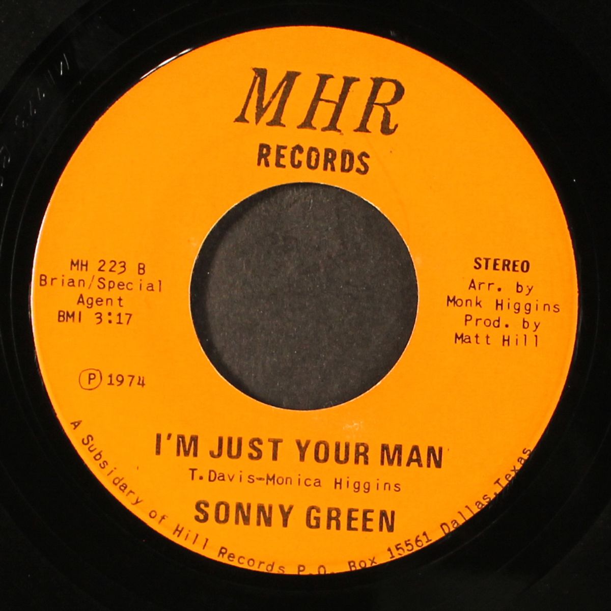 i'd like to be there / i'm just your man by SONNY GREEN