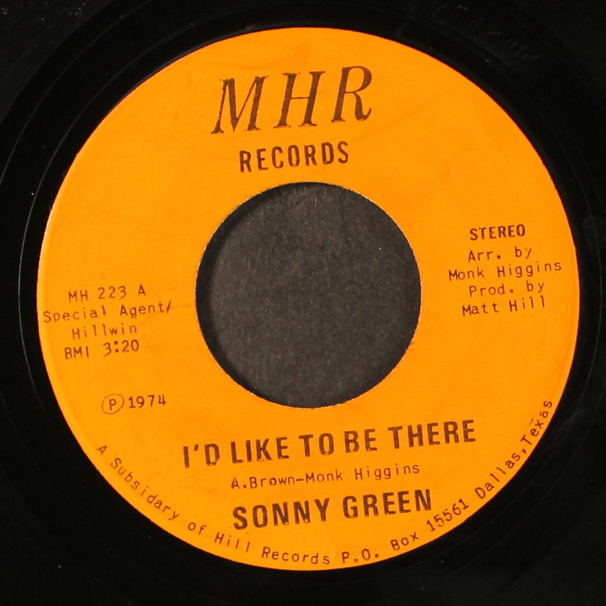 i'd like to be there / i'm just your man by SONNY GREEN