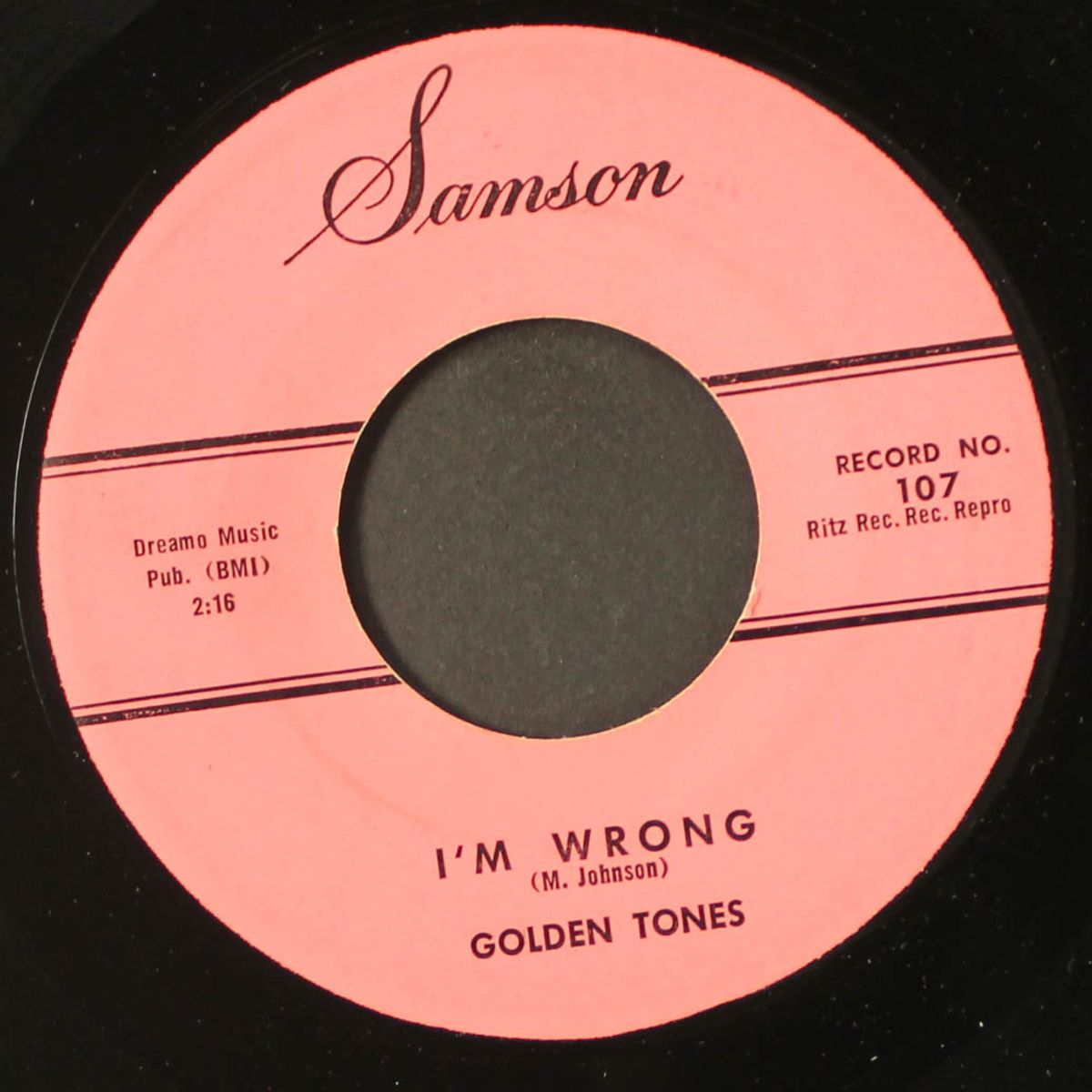 i'm wrong / cryin' the blues by GOLDEN TONES
