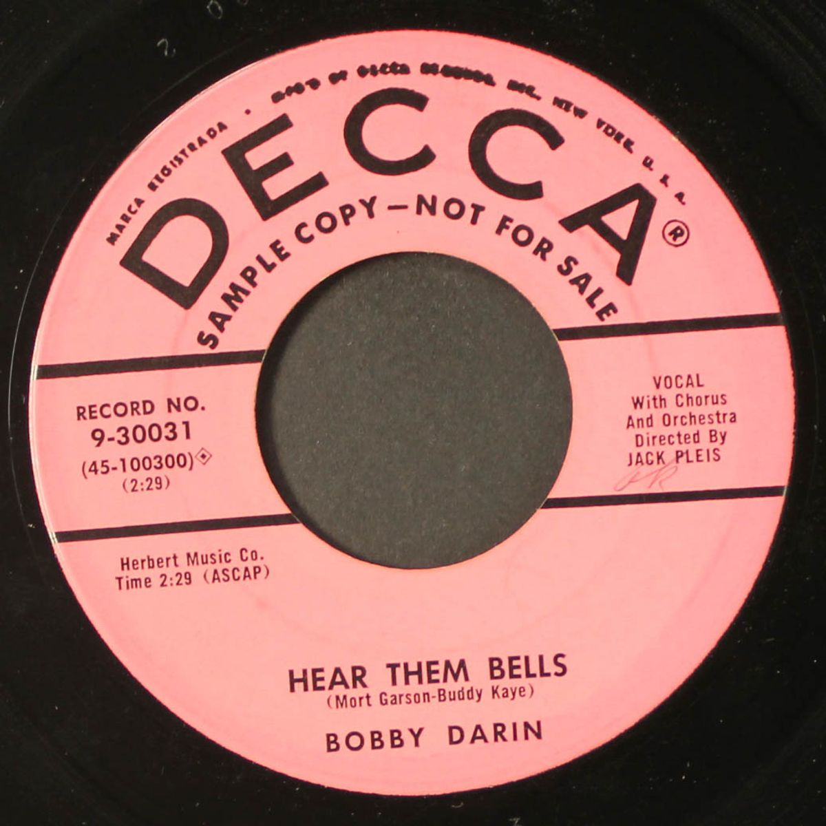 the greatest builder / hear them bells by BOBBY DARIN