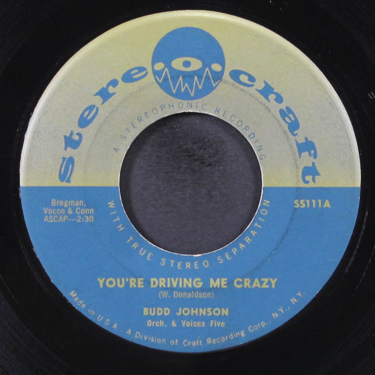you're driving me crazy / on the alamo by BUDD JOHNSON & VOICES FIVE