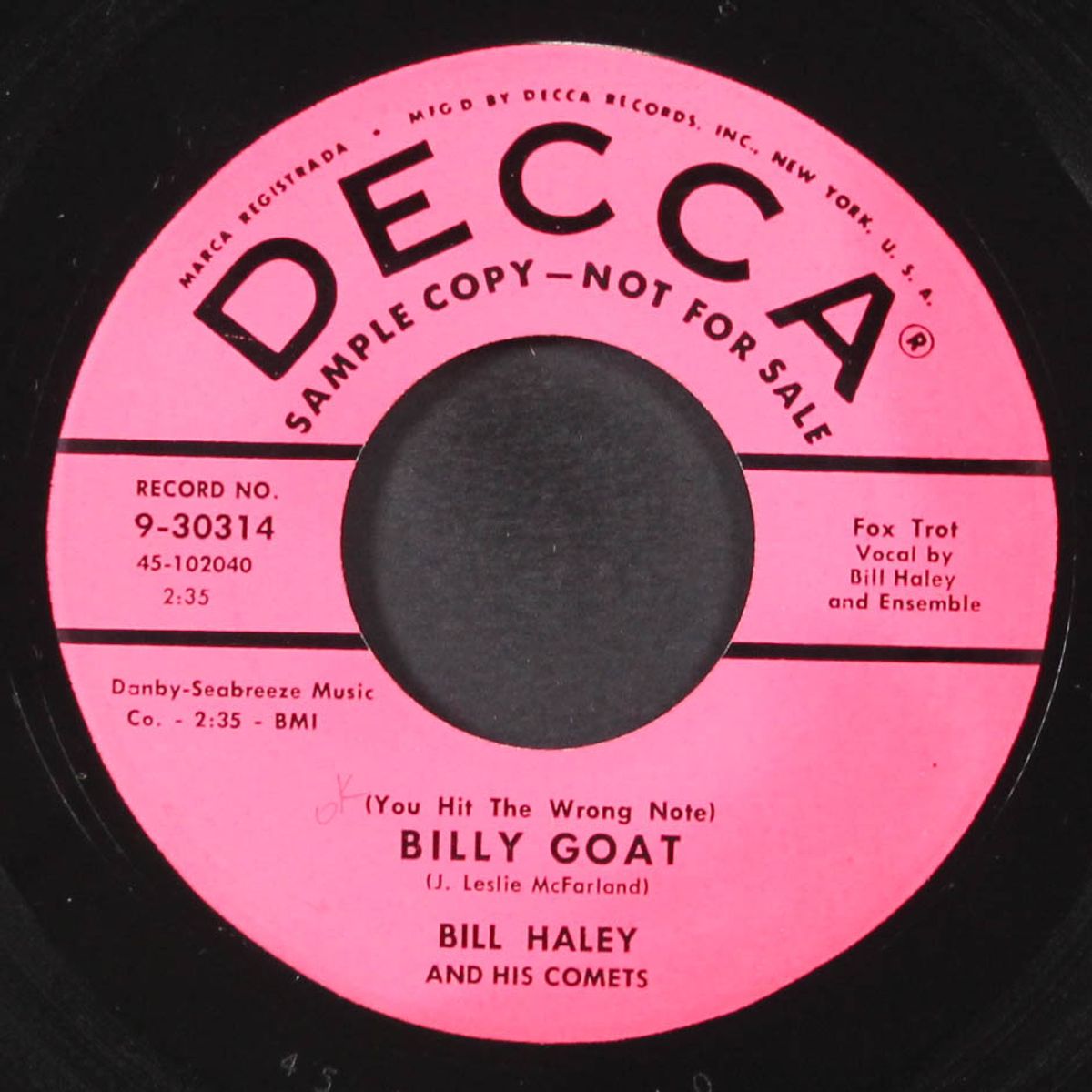 billy goat / rockin' rollin' rover by BILL HALEY