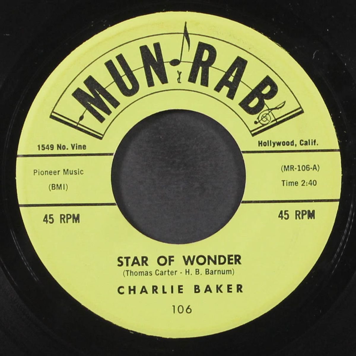 you crack me up / star of wonder by CHARLIE BAKER