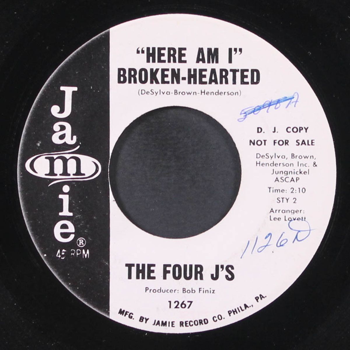 here am i broken-hearted / said that she loved me by FOUR J'S