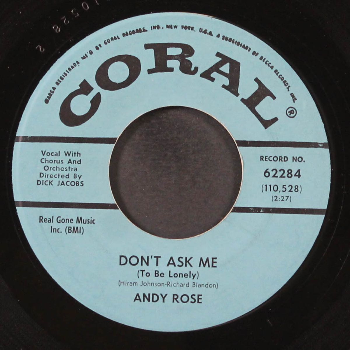 you weren't there / don't ask me by ANDY ROSE & GROUP