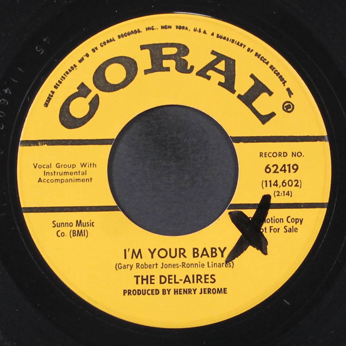 arlene / i'm your baby by DEL-AIRES