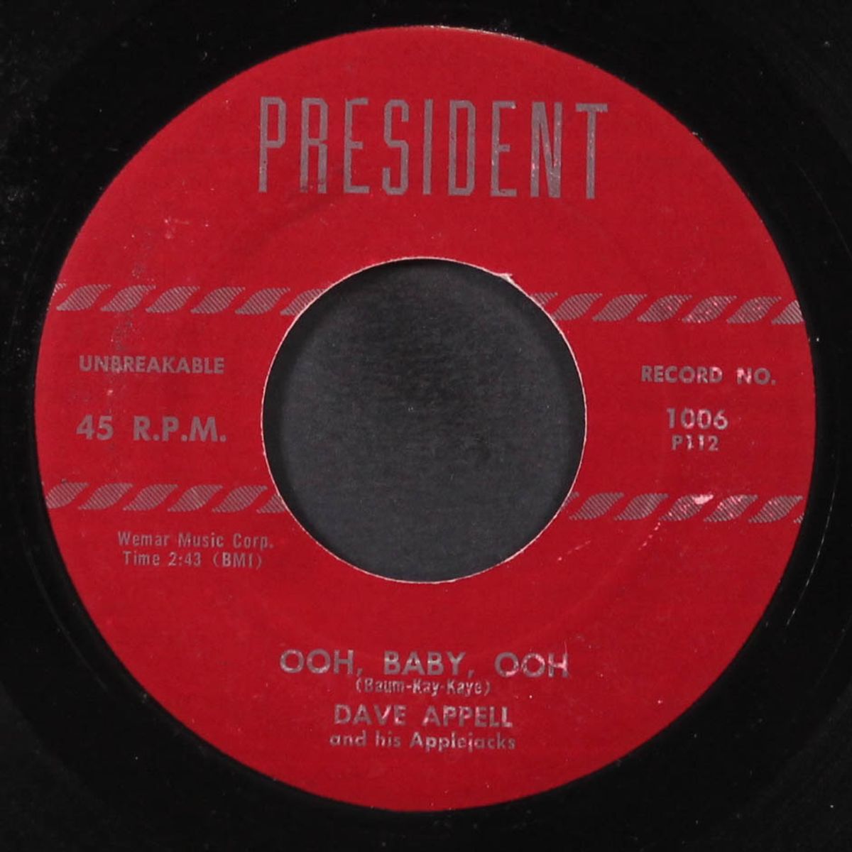 teenage meeting / ooh, baby, ooh by DAVE APPELL & APPLEJACKS