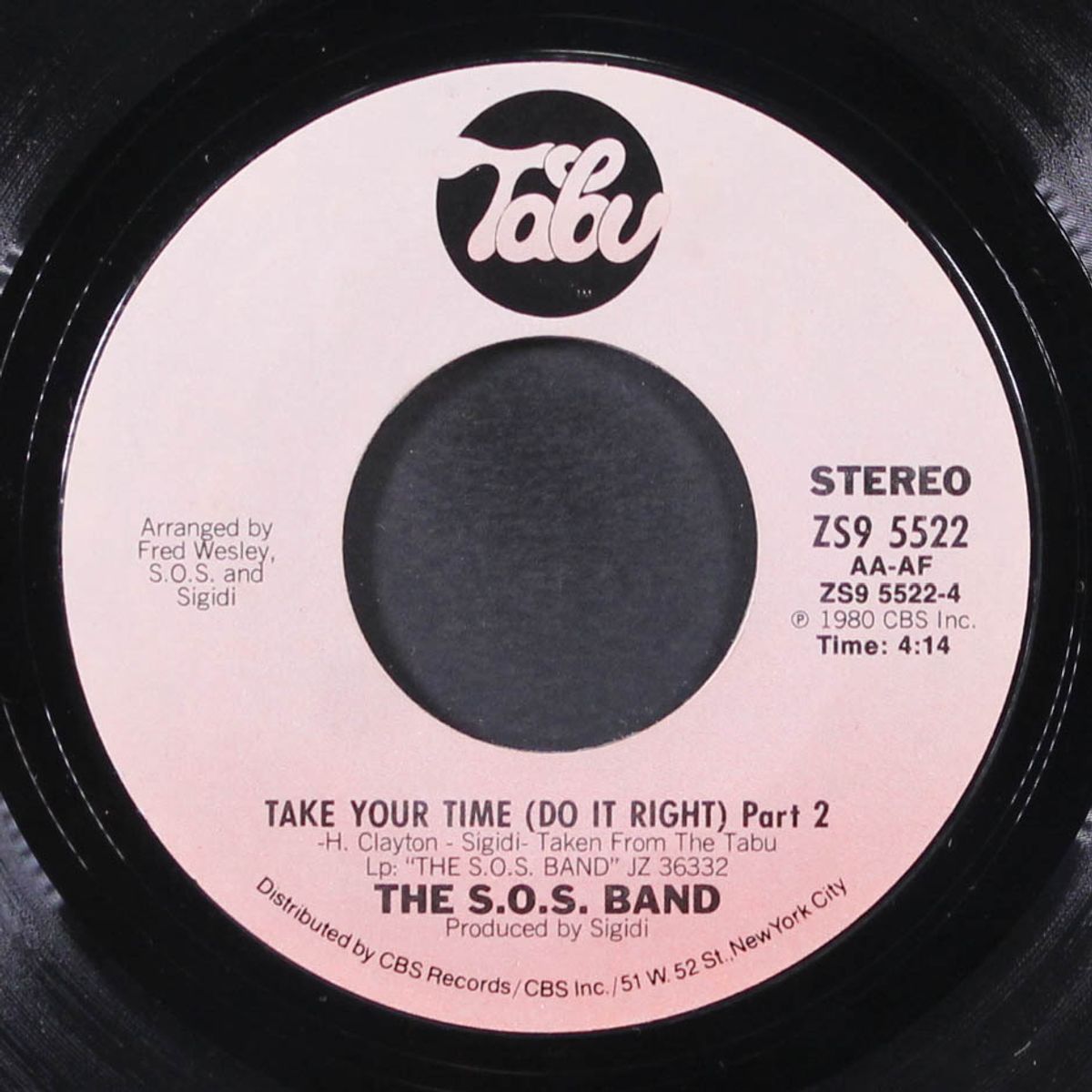take your time (do it right) / part 2 by S.O.S. BAND