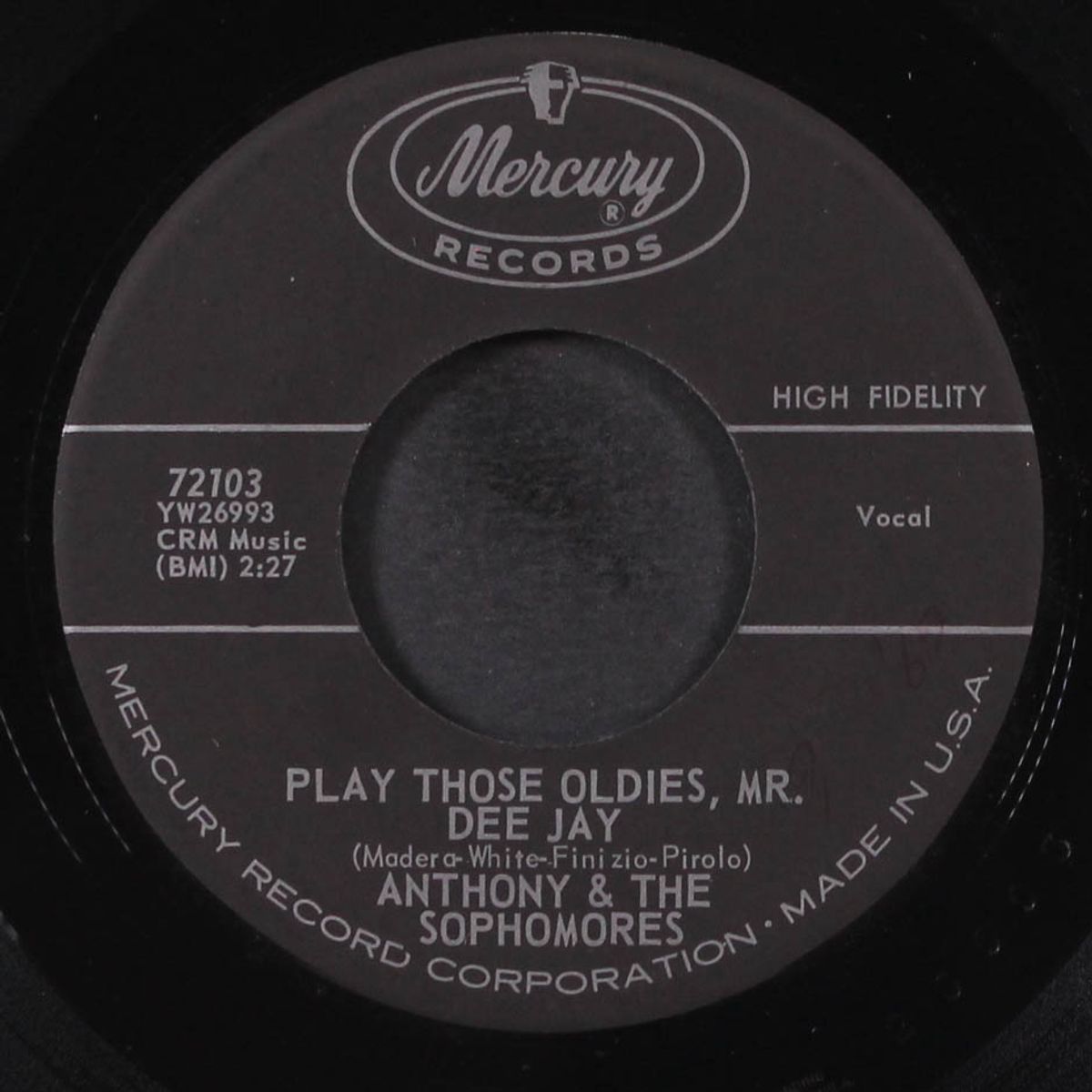 play those oldies mr. dj / clap your hands by ANTHONY & SOPHOMORES