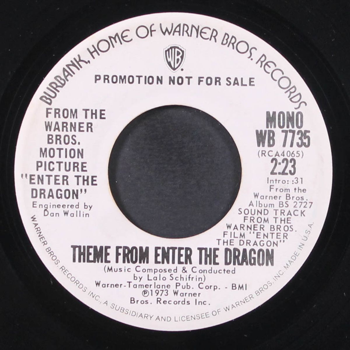 theme from enter the dragon / the big battle by LALO SCHIFRIN
