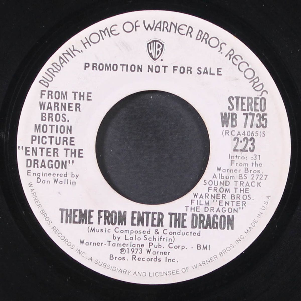 theme from enter the dragon / the big battle by LALO SCHIFRIN