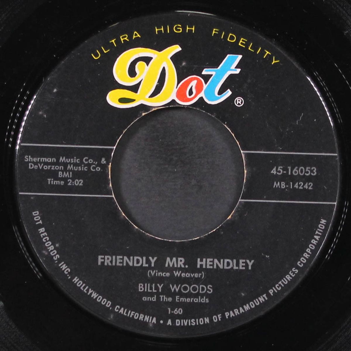falling rain / friendly mr. hendley by BILLY WOODS & EMERALDS