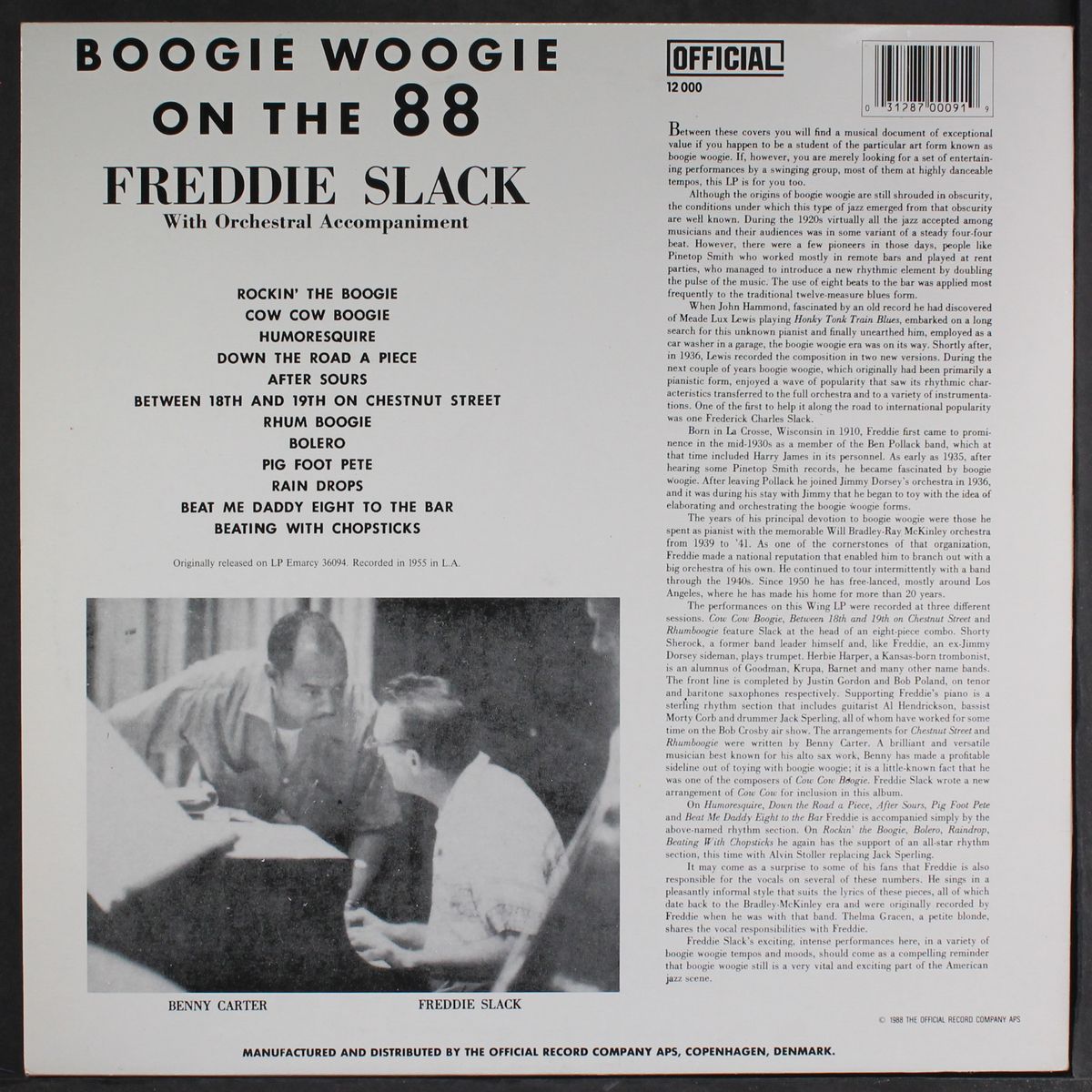 boogie woogie on the 88 by FREDDIE SLACK