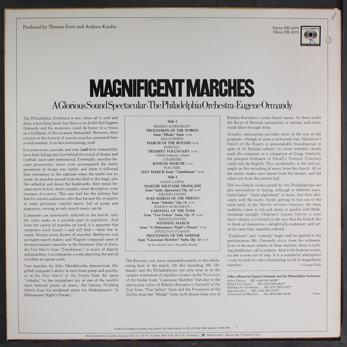 magnificent marches by EUGENE ORMANDY