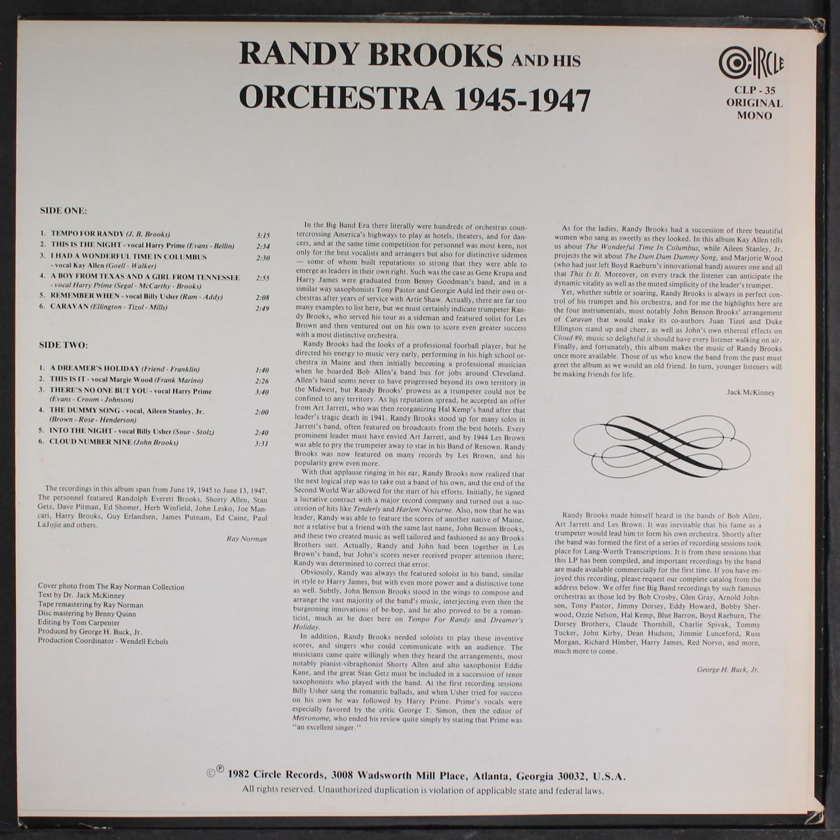 1945-1947 by RANDY BROOKS