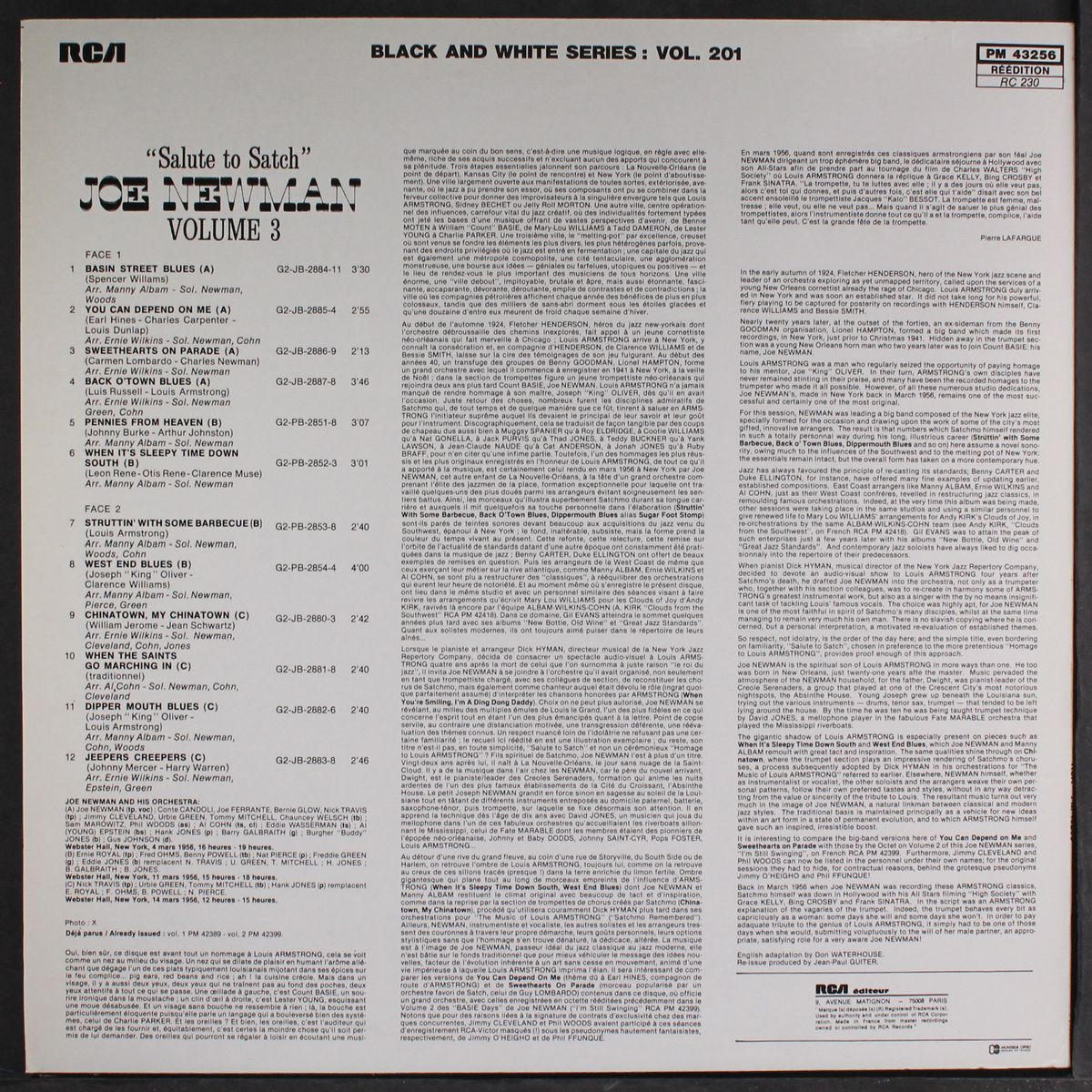 vol. 3: salute to satch by JOE NEWMAN