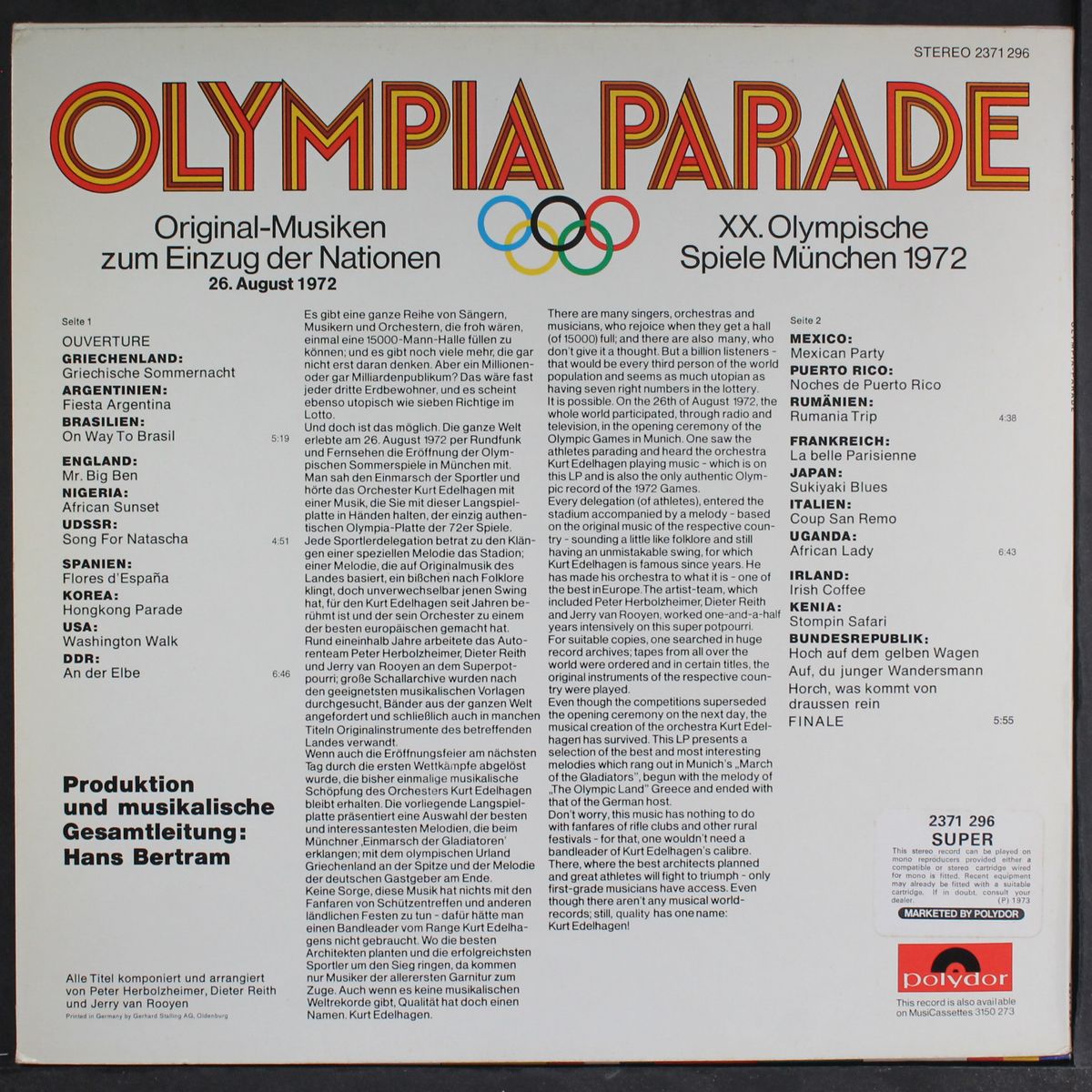 olympia parade by KURT EDELHAGEN