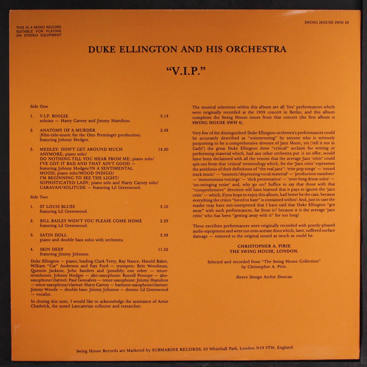 v.i.p. by DUKE ELLINGTON
