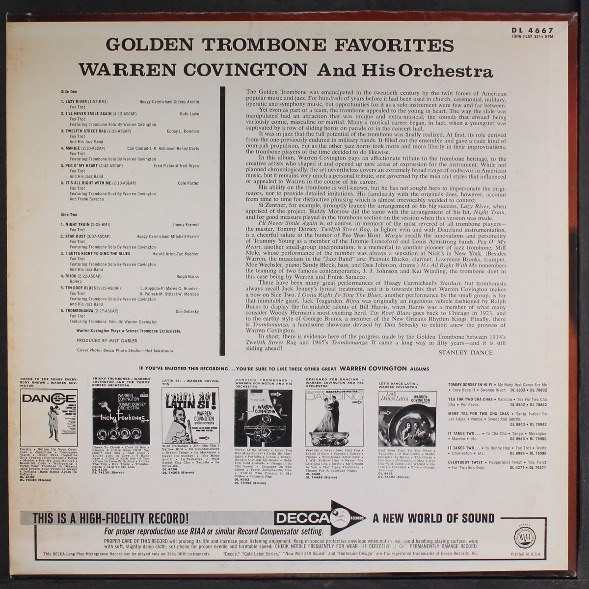 golden trombone favorites by WARREN COVINGTON