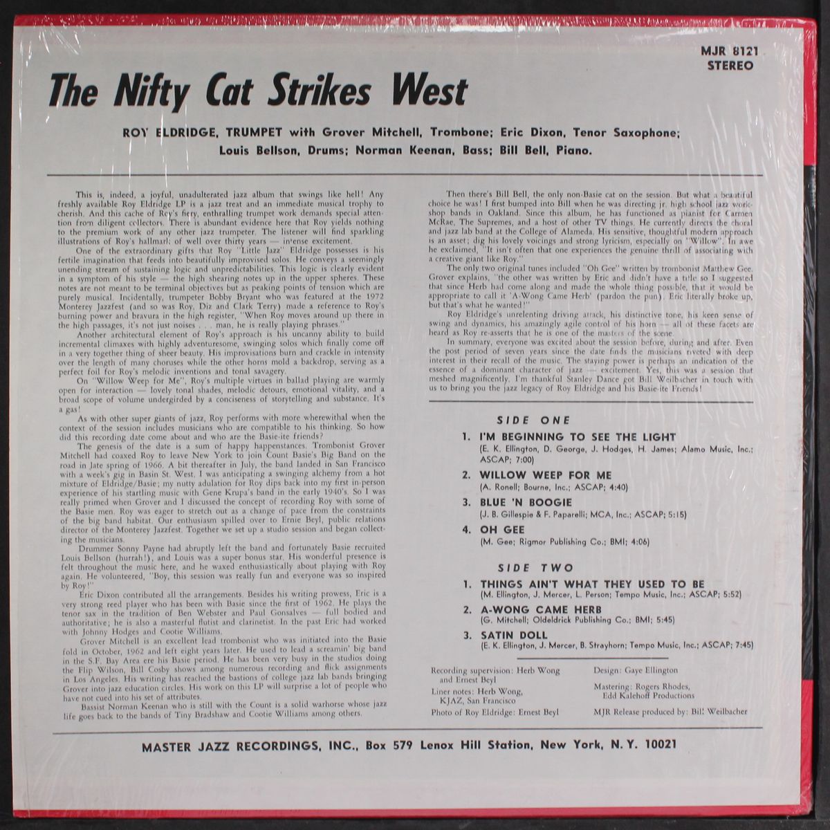 the nifty cat strikes west by ROY ELDRIDGE SEXTET
