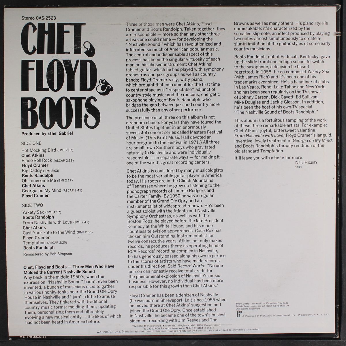 chet, floyd, & boots by CHET ATKINS