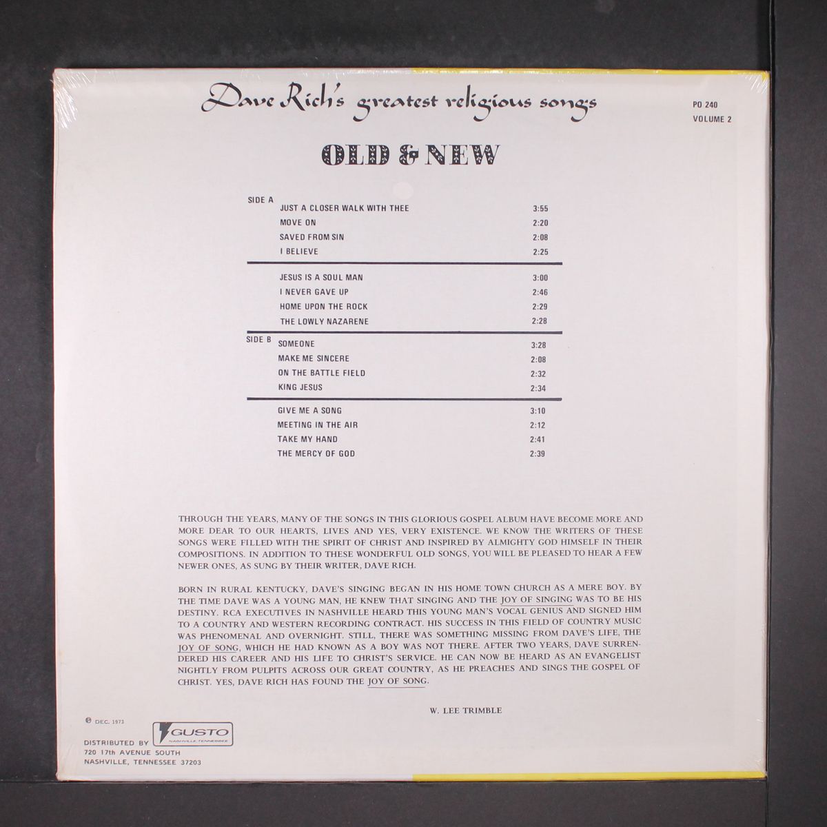 greatest religious songs old & new, vol. 2 by DAVE RICH