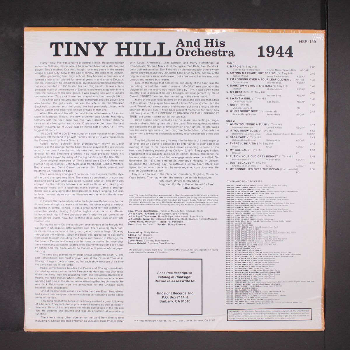 the uncollected 1944 by TINY HILL