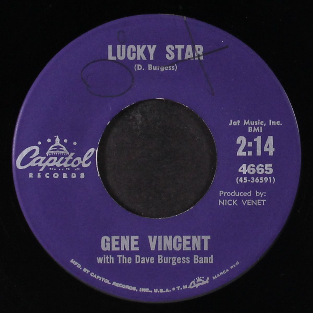 baby don't believe him / lucky star by GENE VINCENT