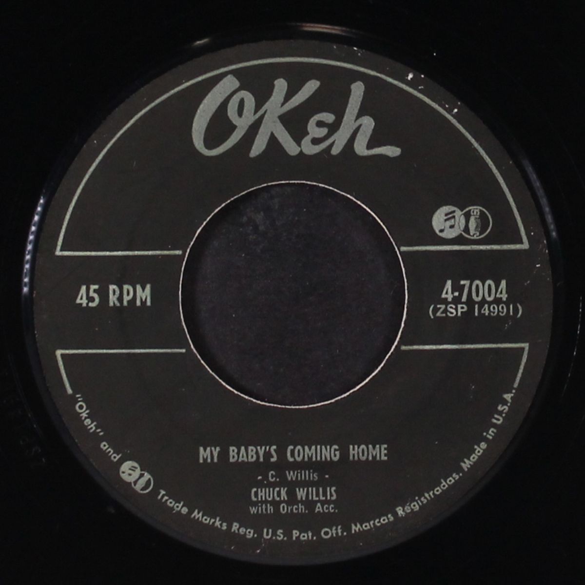 my baby's coming home / when my day is over by CHUCK WILLIS