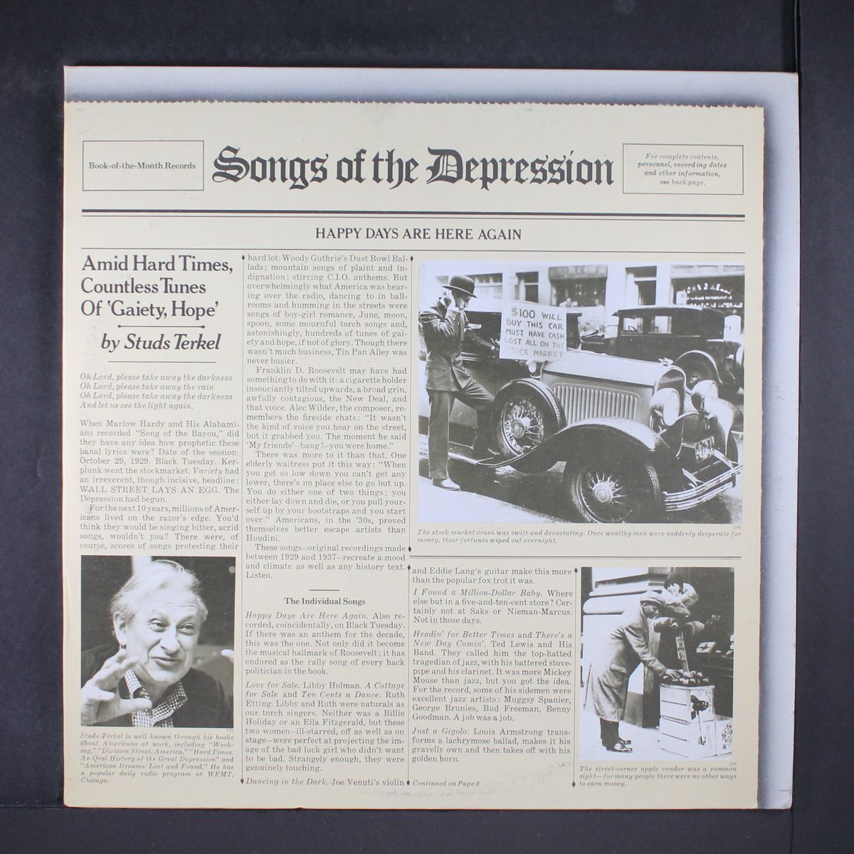 songs of the depression by VARIOUS
