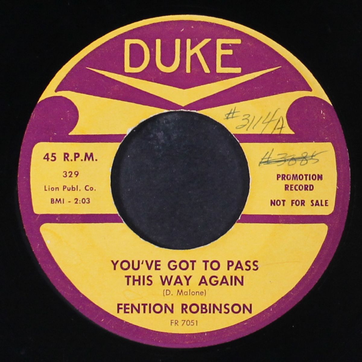 tennessee woman / you've got to pass this way again by FENTION ROBINSON