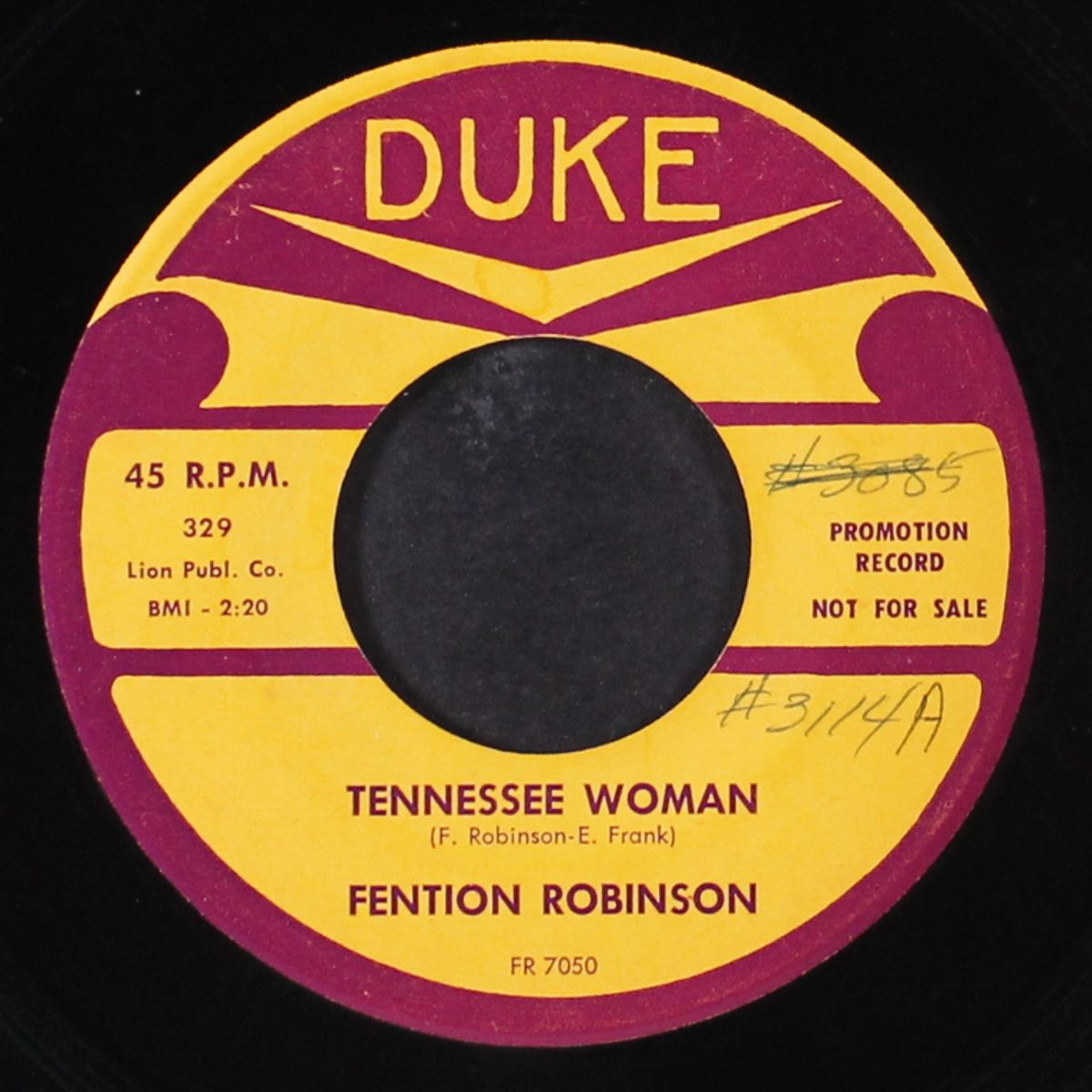 tennessee woman / you've got to pass this way again by FENTION ROBINSON