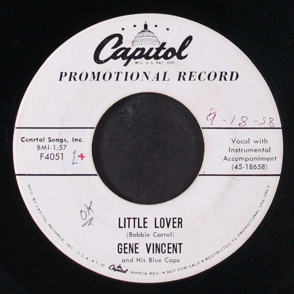 git it / little lover by GENE VINCENT
