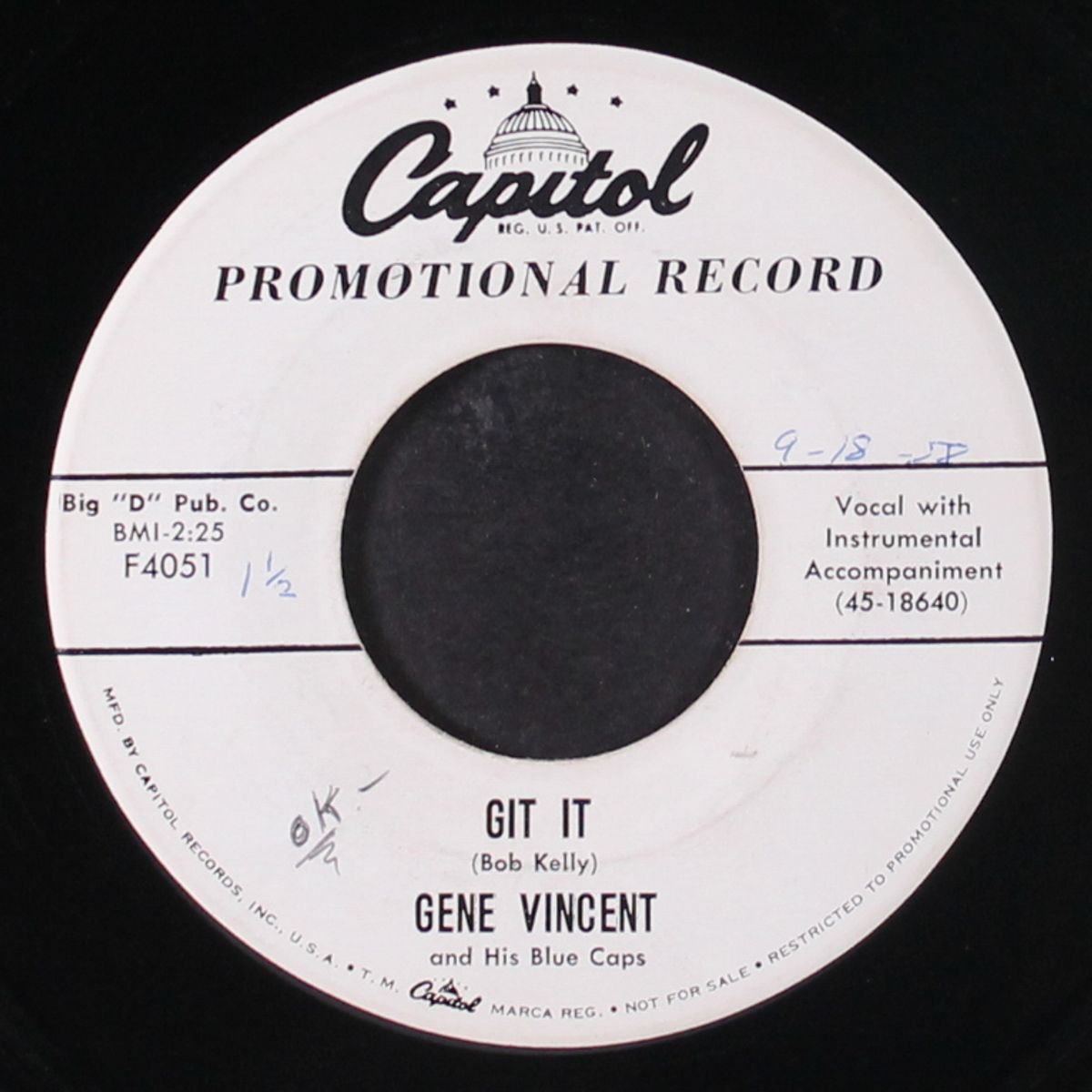 git it / little lover by GENE VINCENT