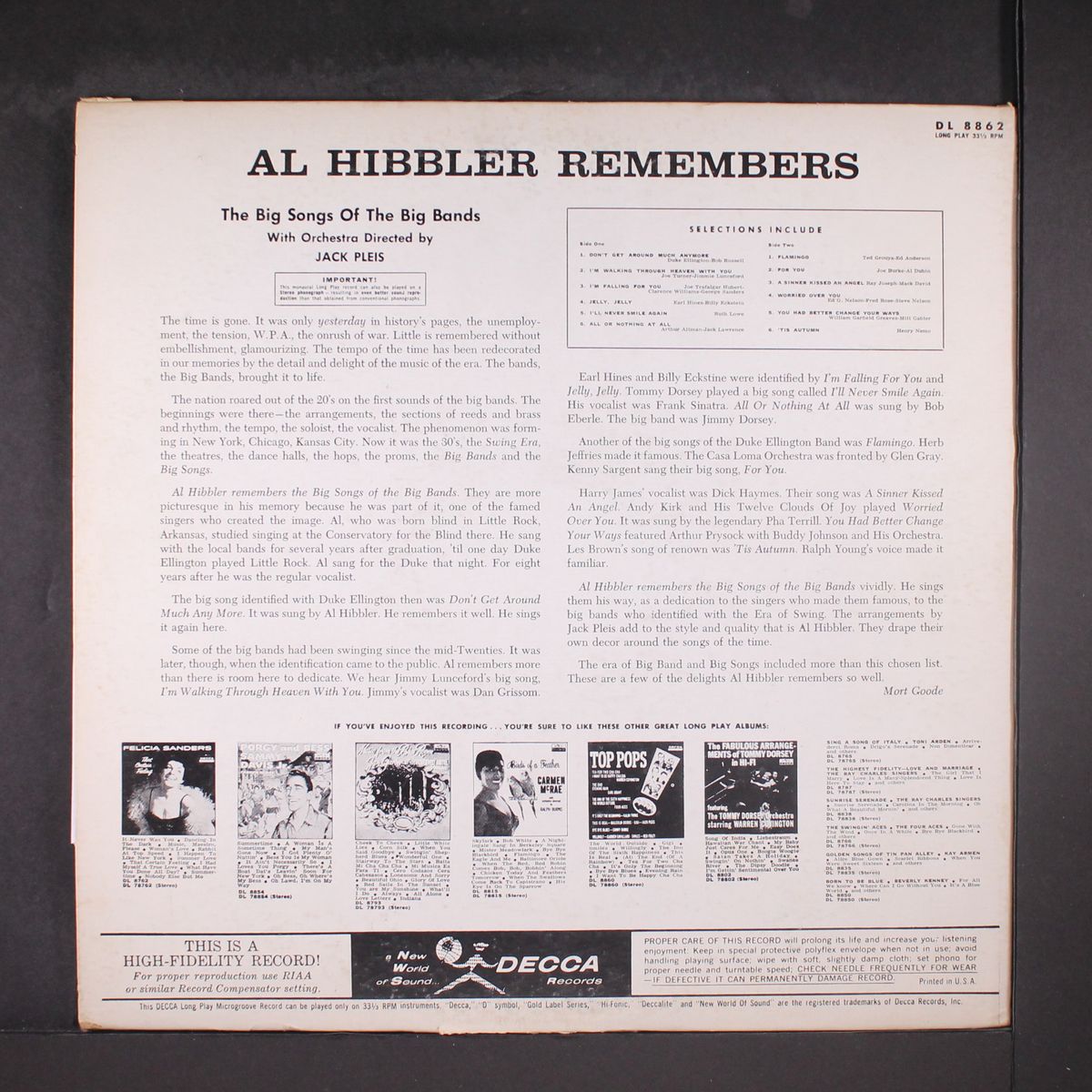 remembers by AL HIBBLER