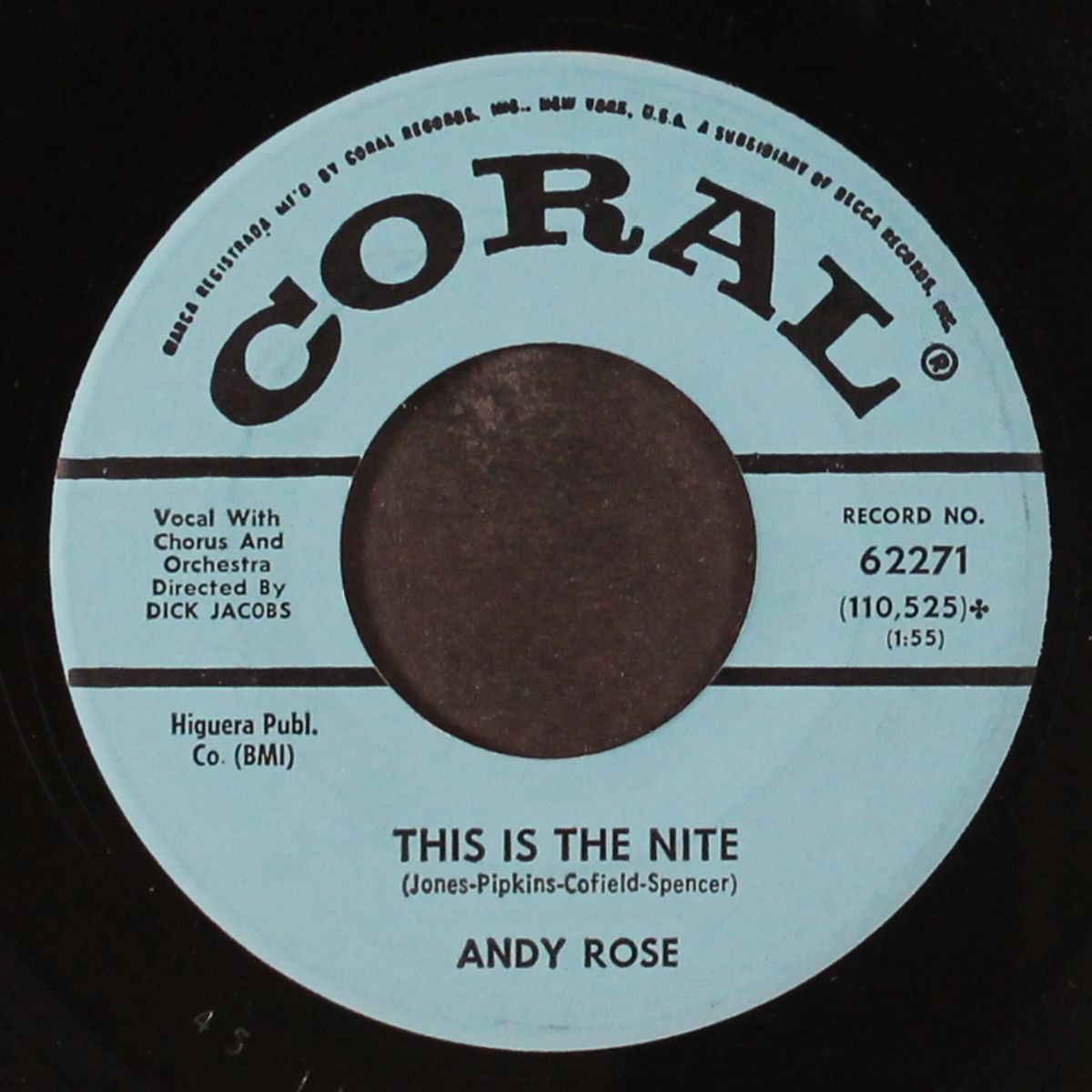 this is the nite / crazy for you by ANDY ROSE