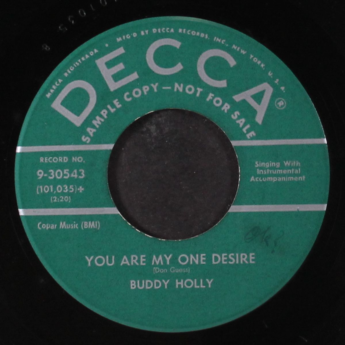 love me / you are my one desire by BUDDY HOLLY