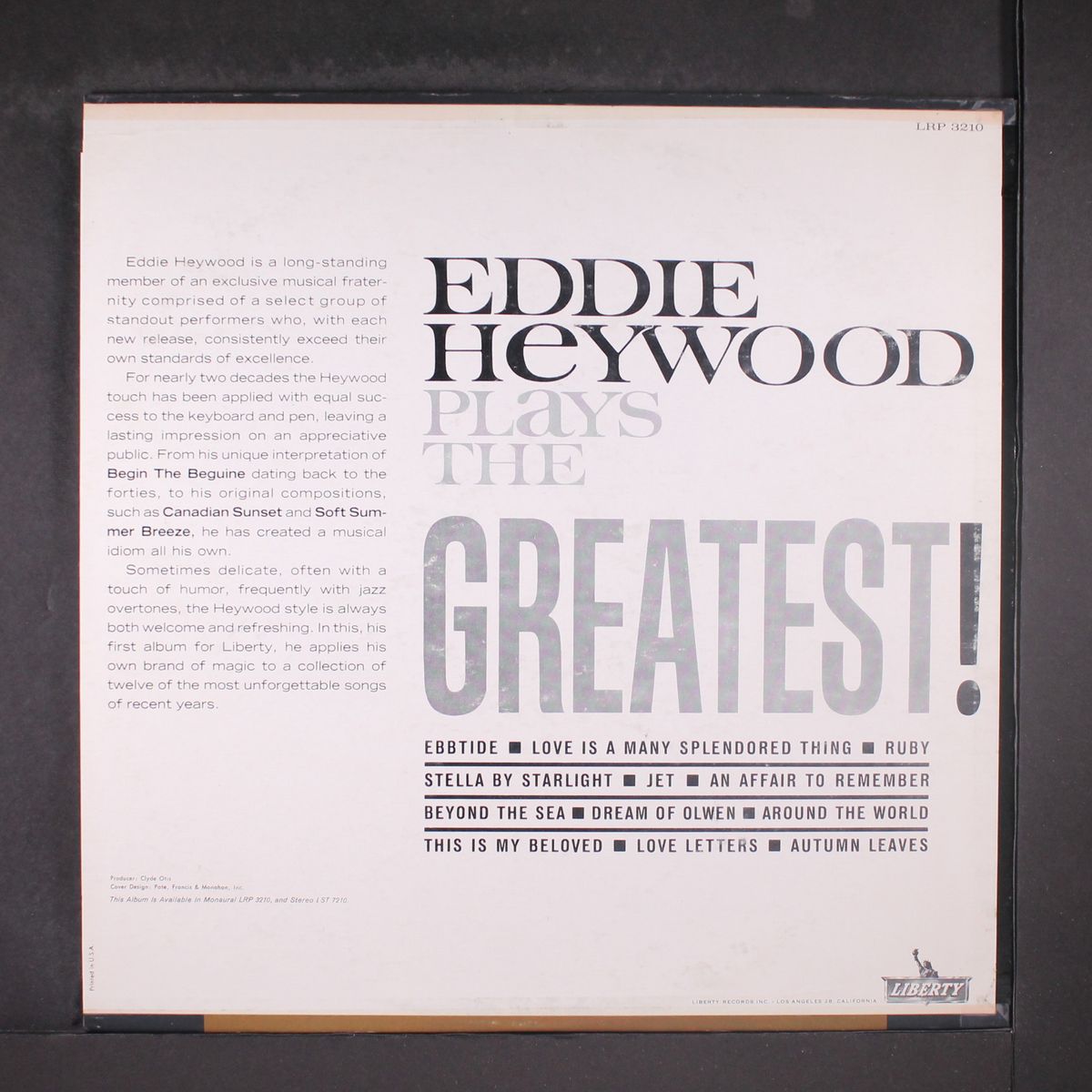 plays the greatest! by EDDIE HEYWOOD